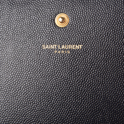 Saint Laurent Grain De Poudre Star Studded Monogram Wallet on Chain Black 6 of 10