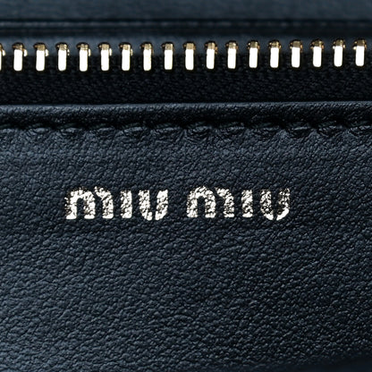 Miu Miu Patent Embossed Crocodile Continental Wallet Black 6 of 10
