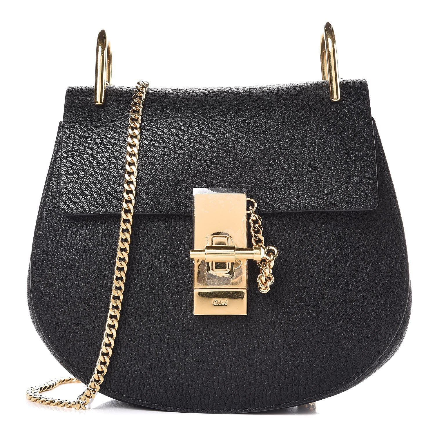 Chloe Grained Lambskin Mini Drew Shoulder Bag Black 1 of 6