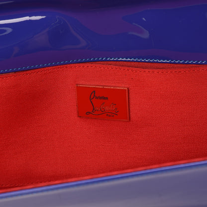 Christian Louboutin Patent Pigalle Clutch Pervenche 6 of 8