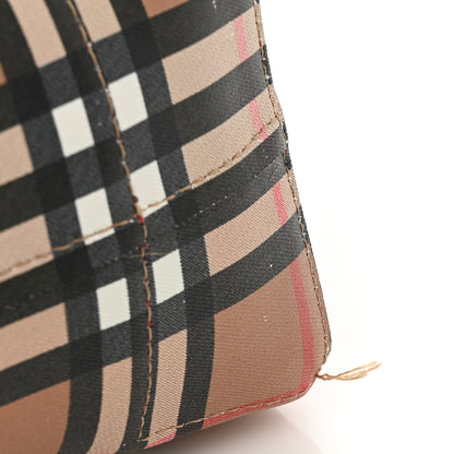 Burberry Haymarket Check Small Reversible Tote Red 18 of 20