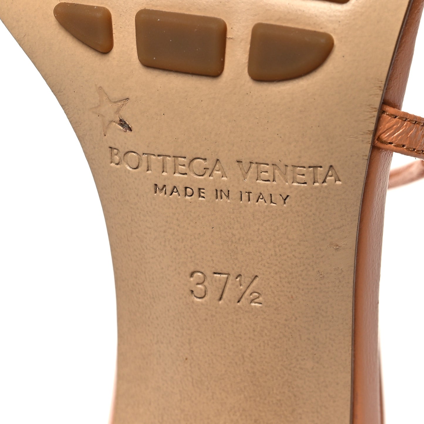 Crush Calfskin The Line 90mm Sandals 37.5 Clay