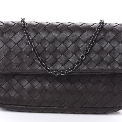 Bottega Veneta Nappa Intrecciato Mini Chain Messenger Ebano 7 of 9
