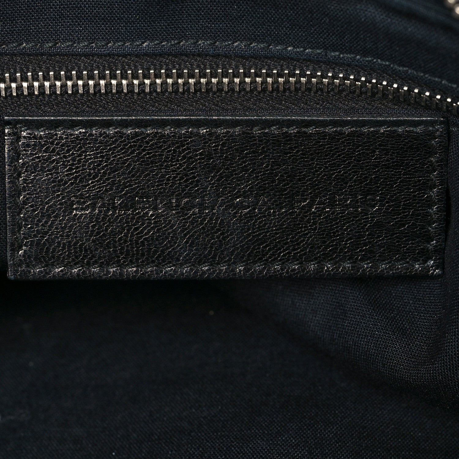 Balenciaga Chevre Giant 21 Silver Hardware Flat Handle Clutch Black 5 of 9