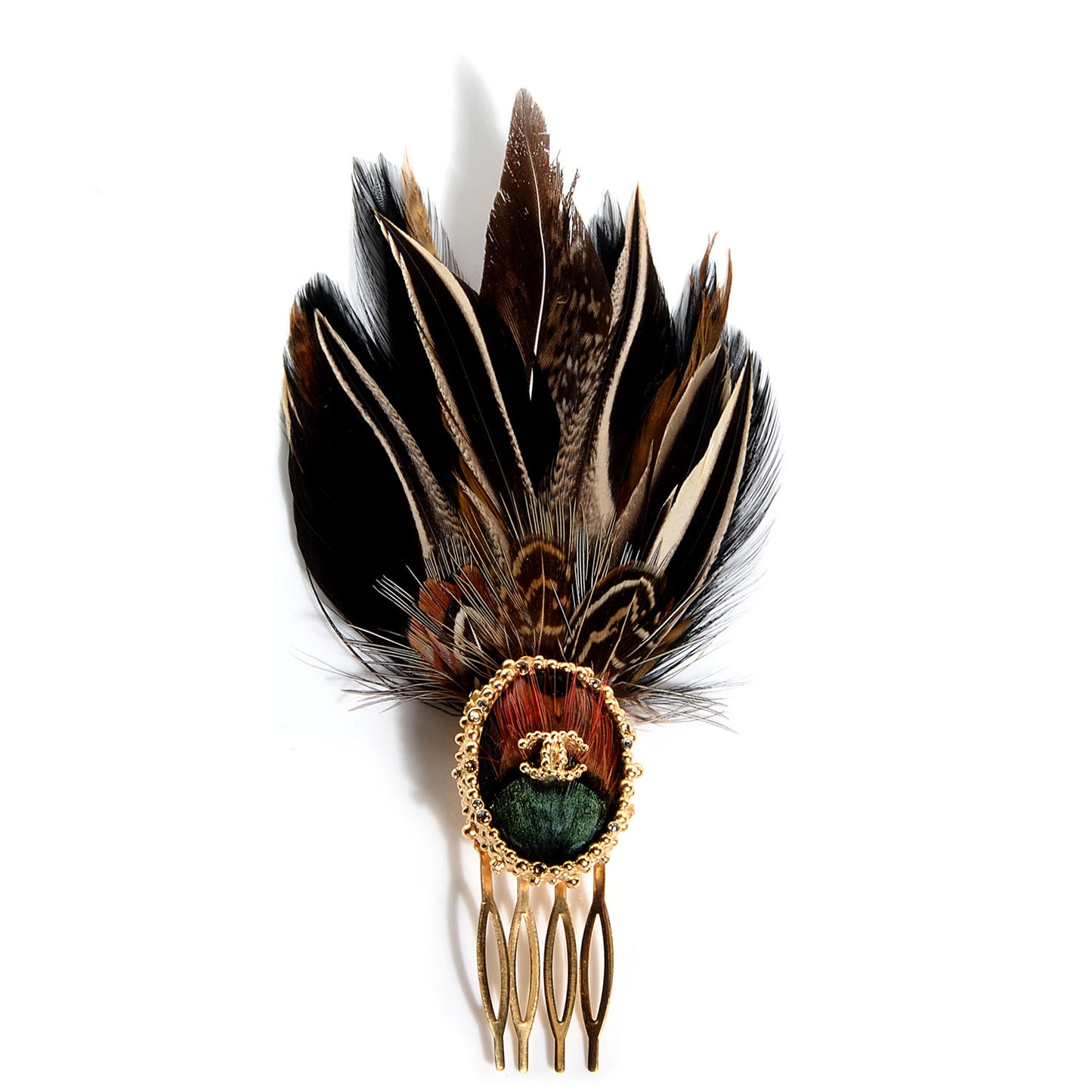 Peacock Feather CC Paris Edinburgh Hair Pin