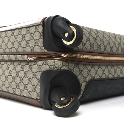 Gucci GG Supreme Monogram Azalea Calfskin Retro Interlocking G Small Savoy Cabin Trolley Beige Ebony Brown Sugar 8 of 9