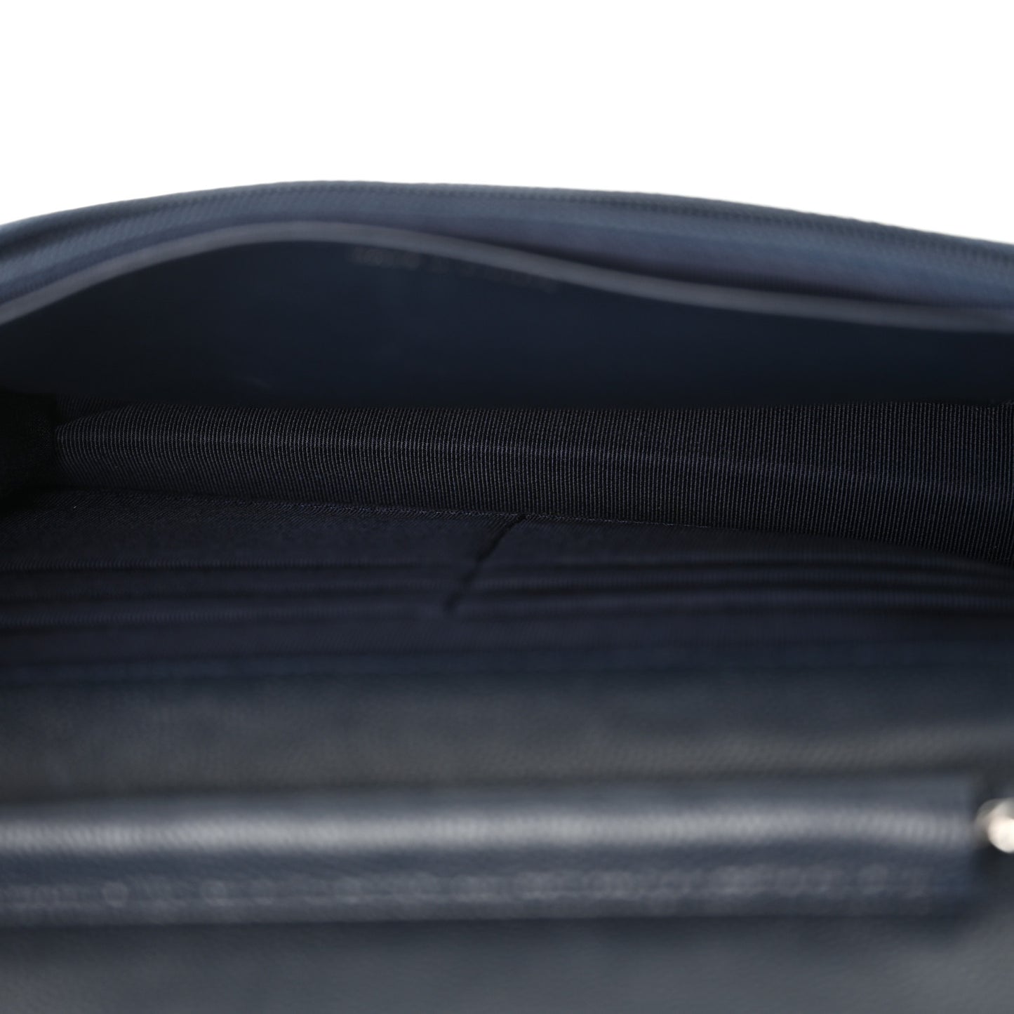 Caviar Quilted Wallet on Chain WOC Navy Blue