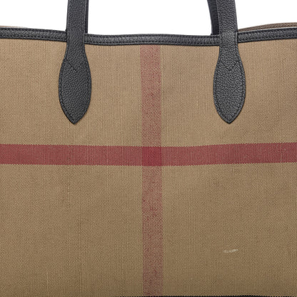 Burberry Coated Canvas Mega Check Medium Doodle Tote Black 13 of 16