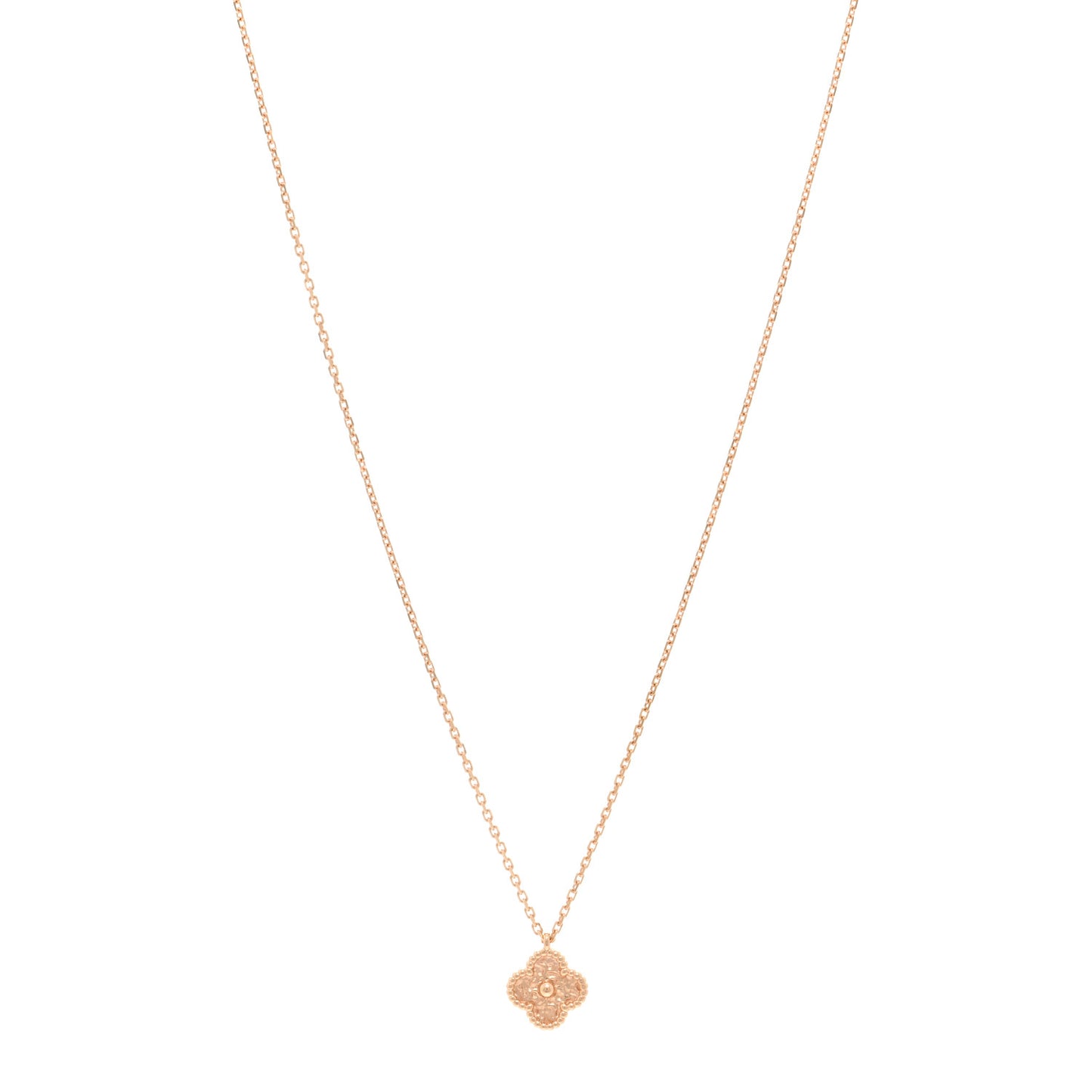 18K Rose Gold Sweet Alhambra Pendant Necklace