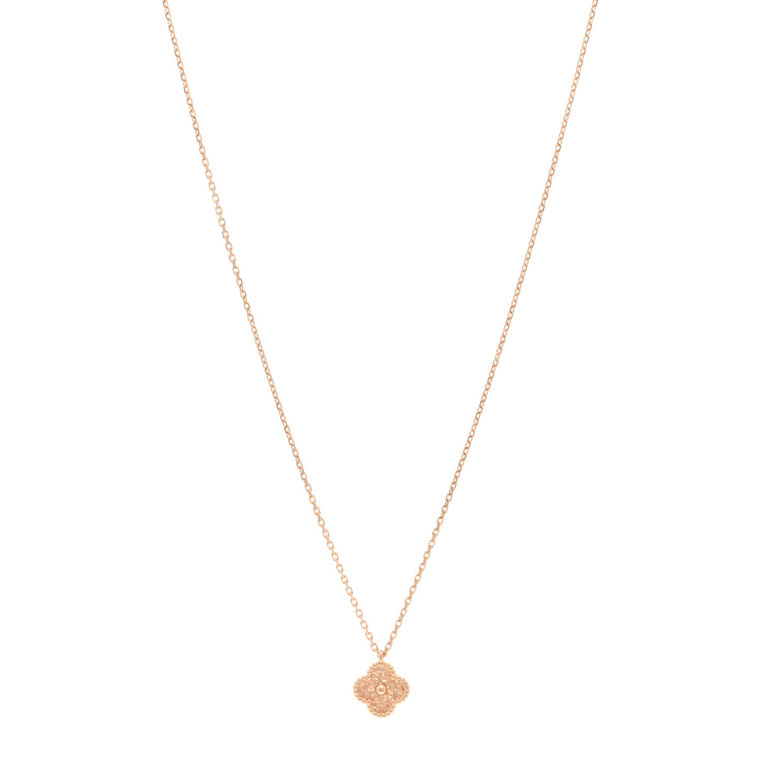 Van Cleef & Arpels 18K Rose Gold Sweet Alhambra Pendant Necklace 1 of 6
