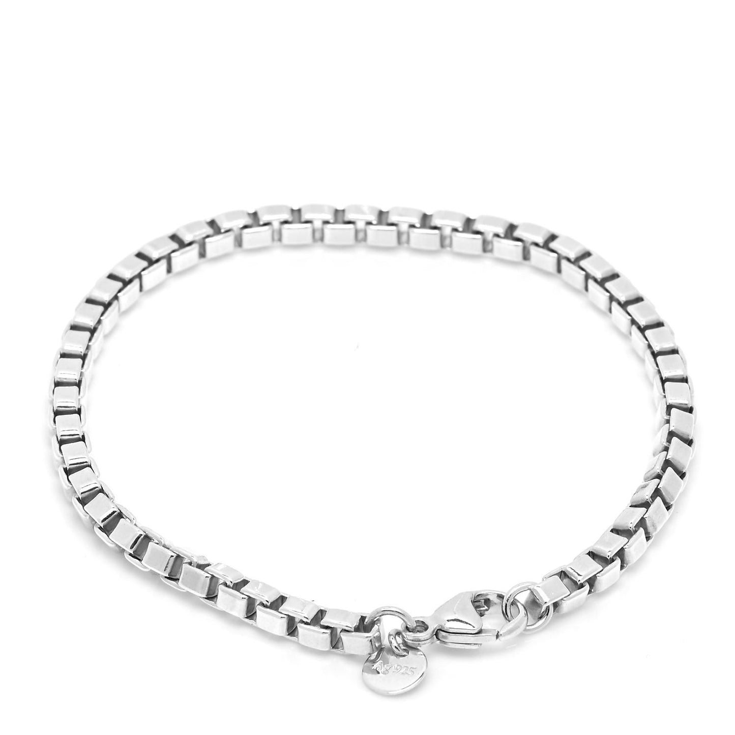 Sterling Silver 4mm Venetian Link Bracelet
