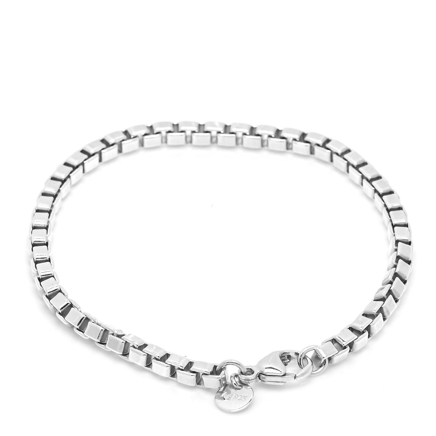 Tiffany Sterling Silver 4mm Venetian Link Bracelet 3 of 6