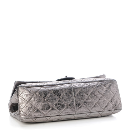 Chanel Metallic Aged Calfskin Quilted 2.55 Reissue 228 Flap Dark Silver 6 of 10