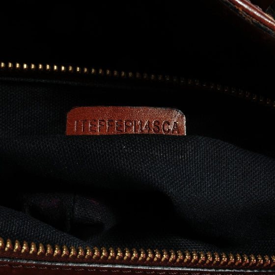 Burberry House Check Bridle Calfskin Medium Lynher Tote Dark Tan 9 of 10