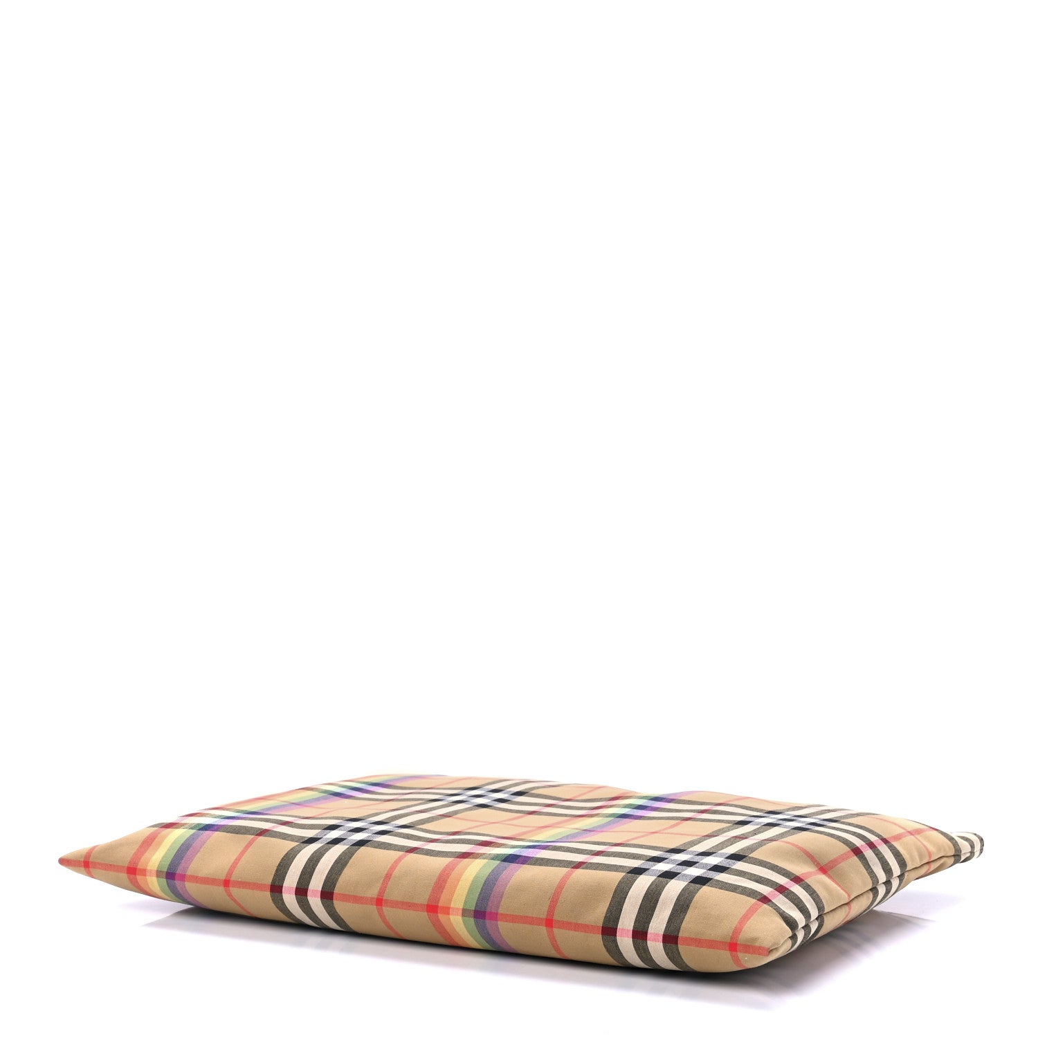 Burberry Vintage Rainbow Check Zip Pouch Antique Yellow 10 of 12