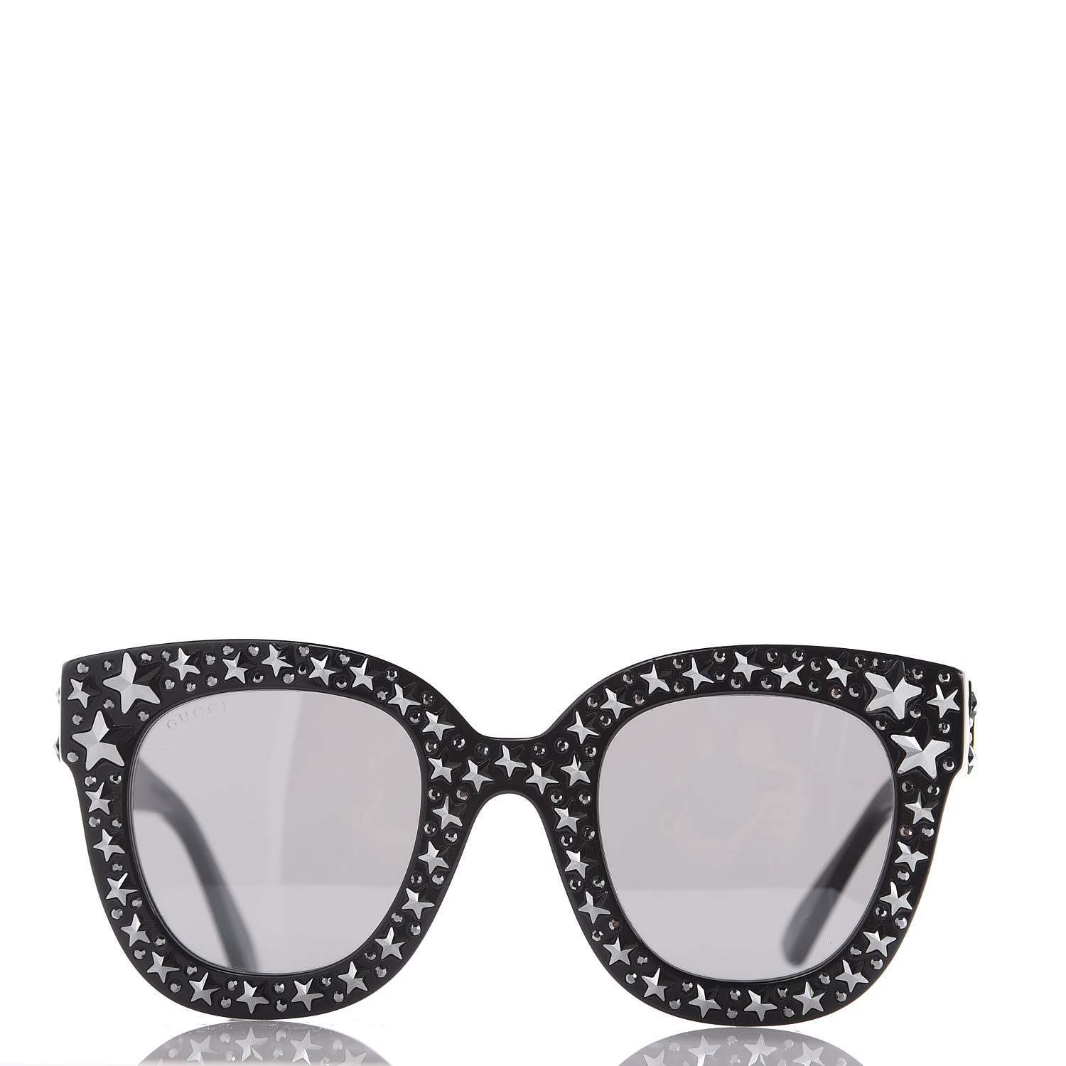 Gucci Acetate Stars Cat Eye Sunglasses GG0116S Black 3 of 7