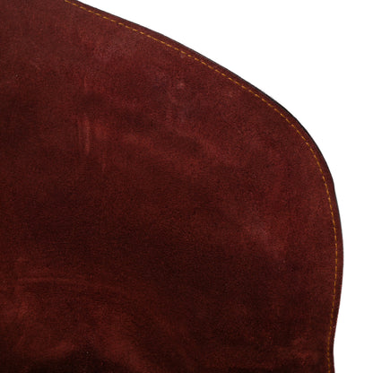 Christian Dior Suede Calfskin Medium Gaucho Double Saddle Burgundy 12 of 13