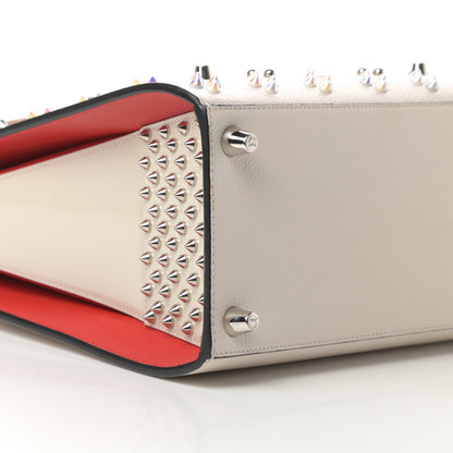 Christian Louboutin Calfskin Spikes Loubinthesky Medium Paloma Ivory 9 of 16