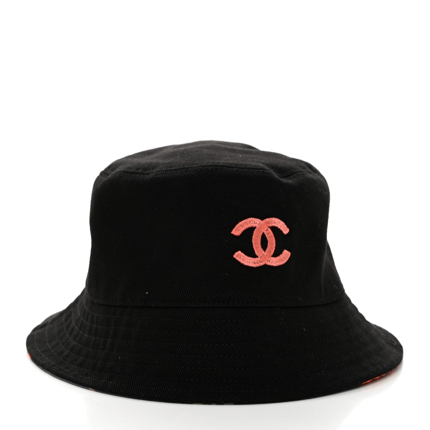Chanel Canvas Reversible CC Bucket Hat S Black Multicolor 6 of 8