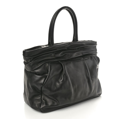Prada Nappa Frills Tote Black 3 of 9