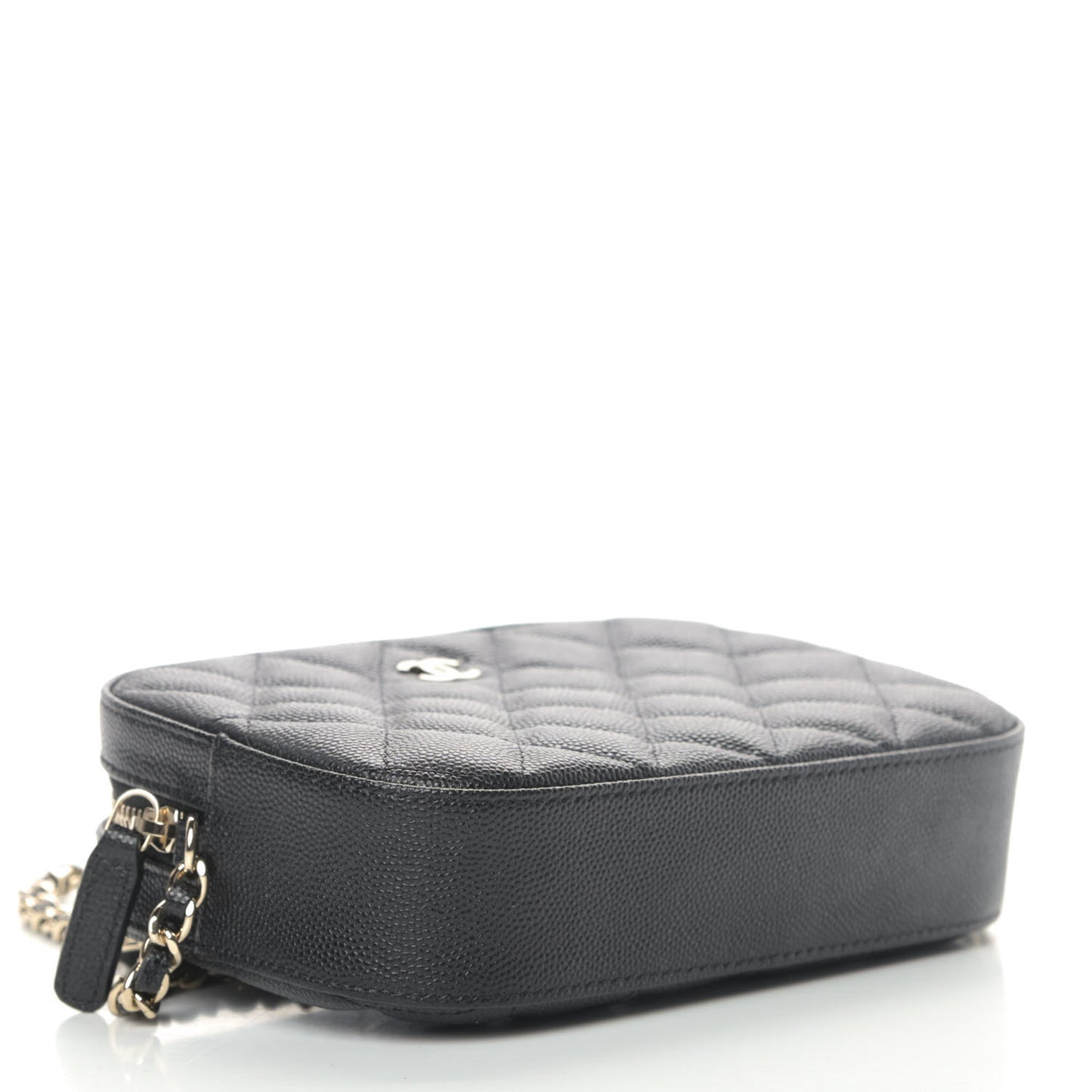 Caviar Quilted Vanity With Chain Black