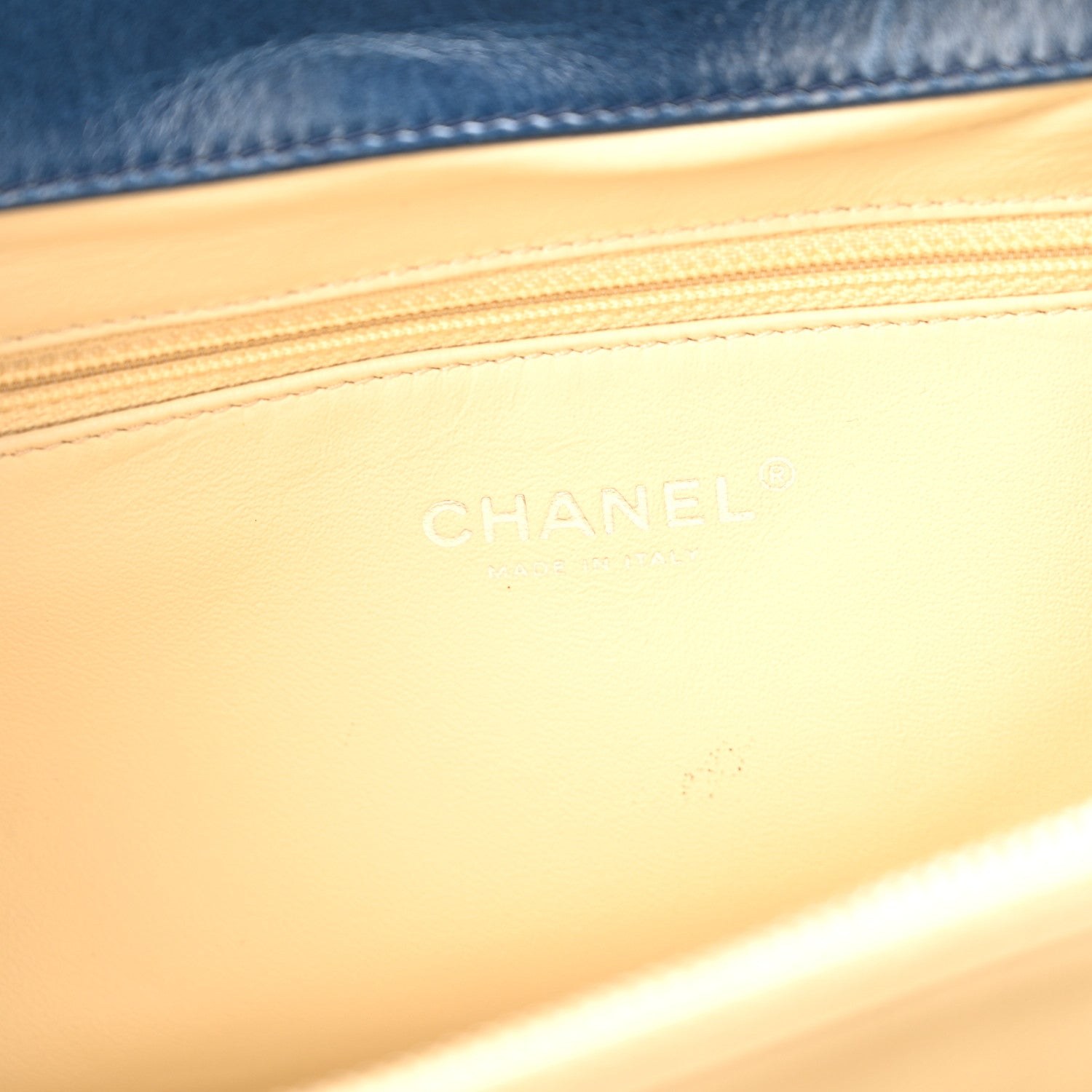 Chanel Glazed Calfskin Boy Satchel Flap Blue 6 of 14