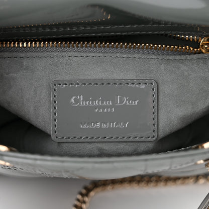 Christian Dior Patent Cannage Mini Lady Dior Grey Stone 6 of 11