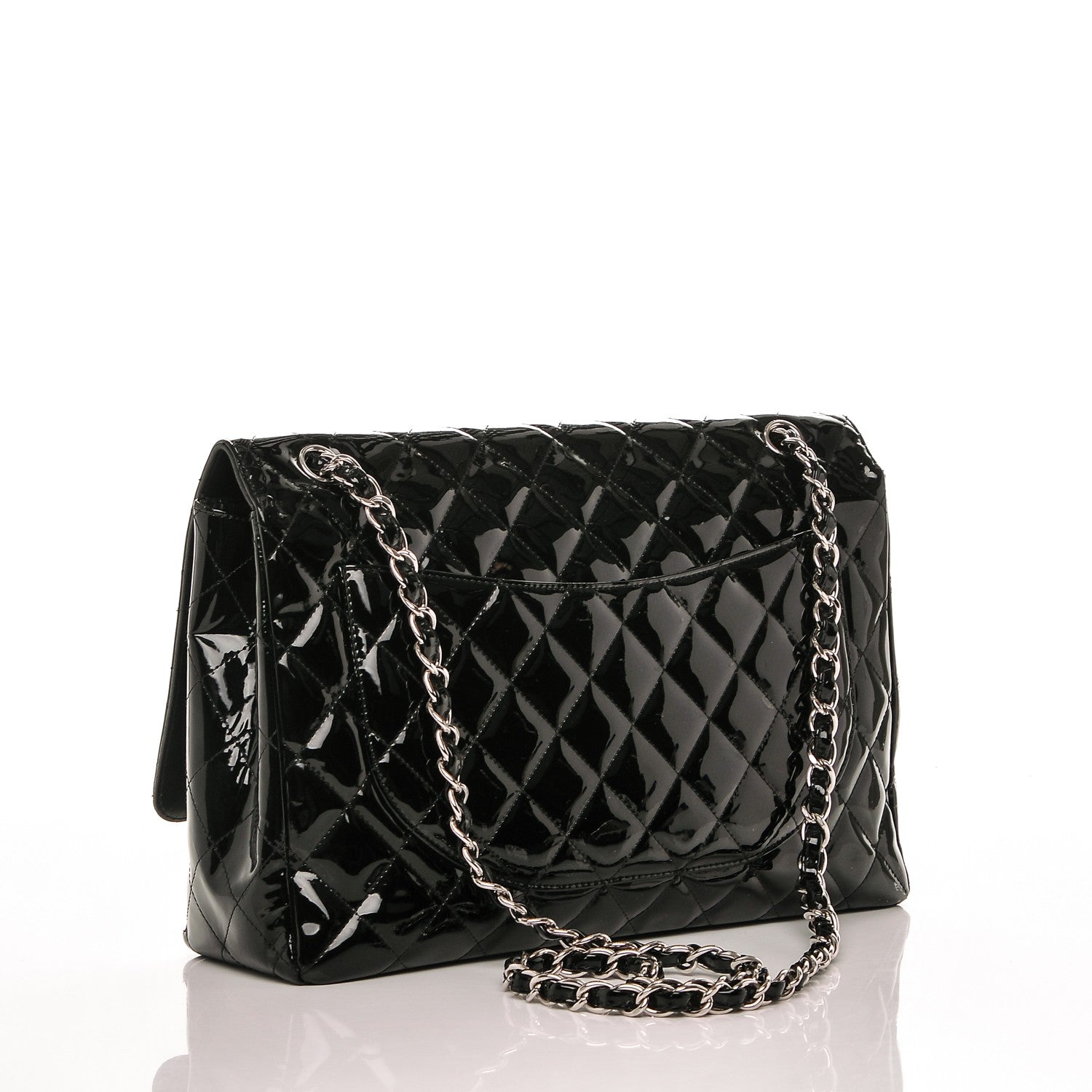 Chanel Patent Quilted Maxi Single Flap Black 3 of 7