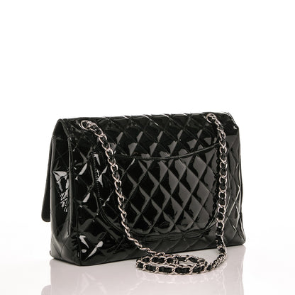 Chanel Patent Quilted Maxi Single Flap Black 3 of 7