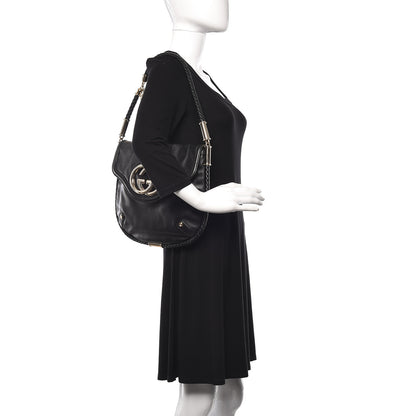 Gucci Calfskin Medium Britt Tassel Shoulder Bag Black 2 of 15