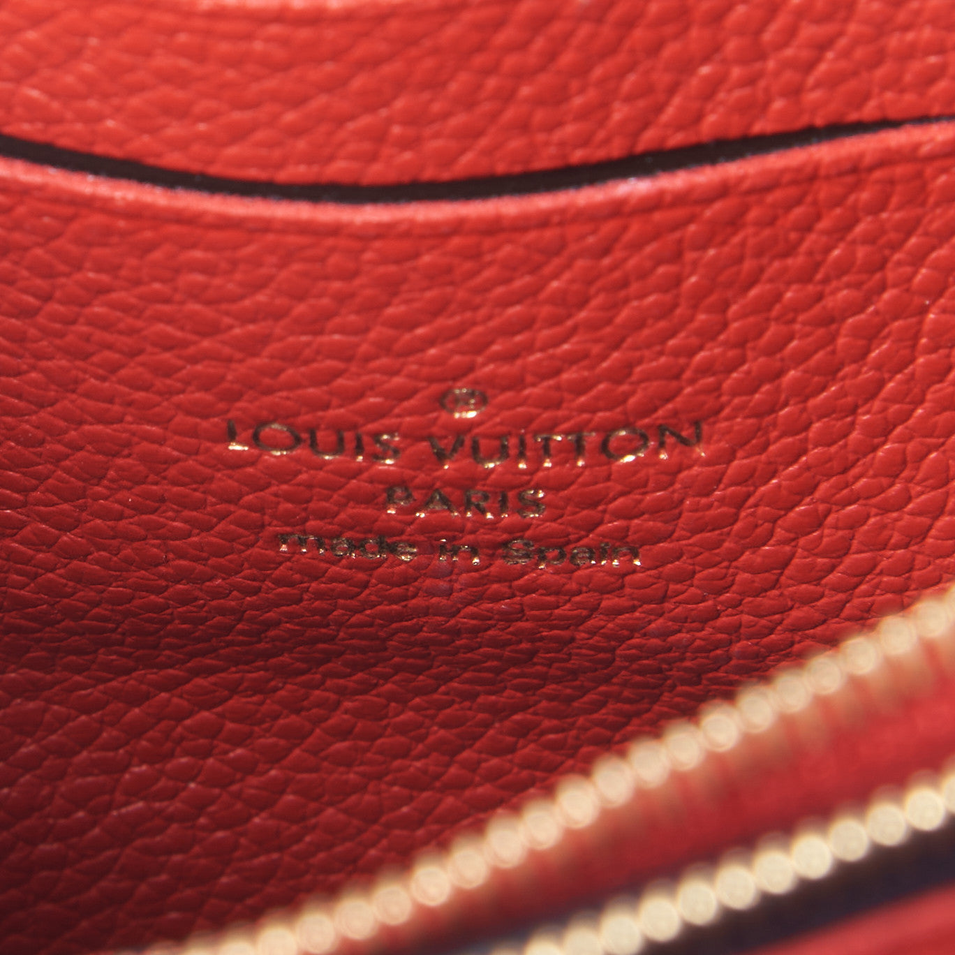 Louis Vuitton Empreinte Double Zip Pochette Marine Rouge 9 of 10