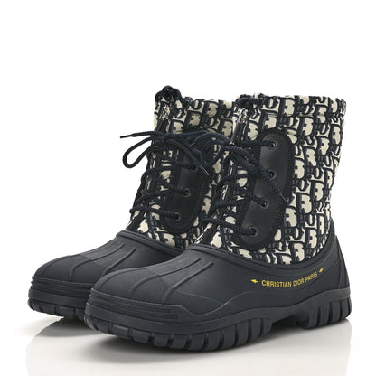 Christian Dior Oblique Nylon D-Venture Boots 39 Deep Blue 3 of 7