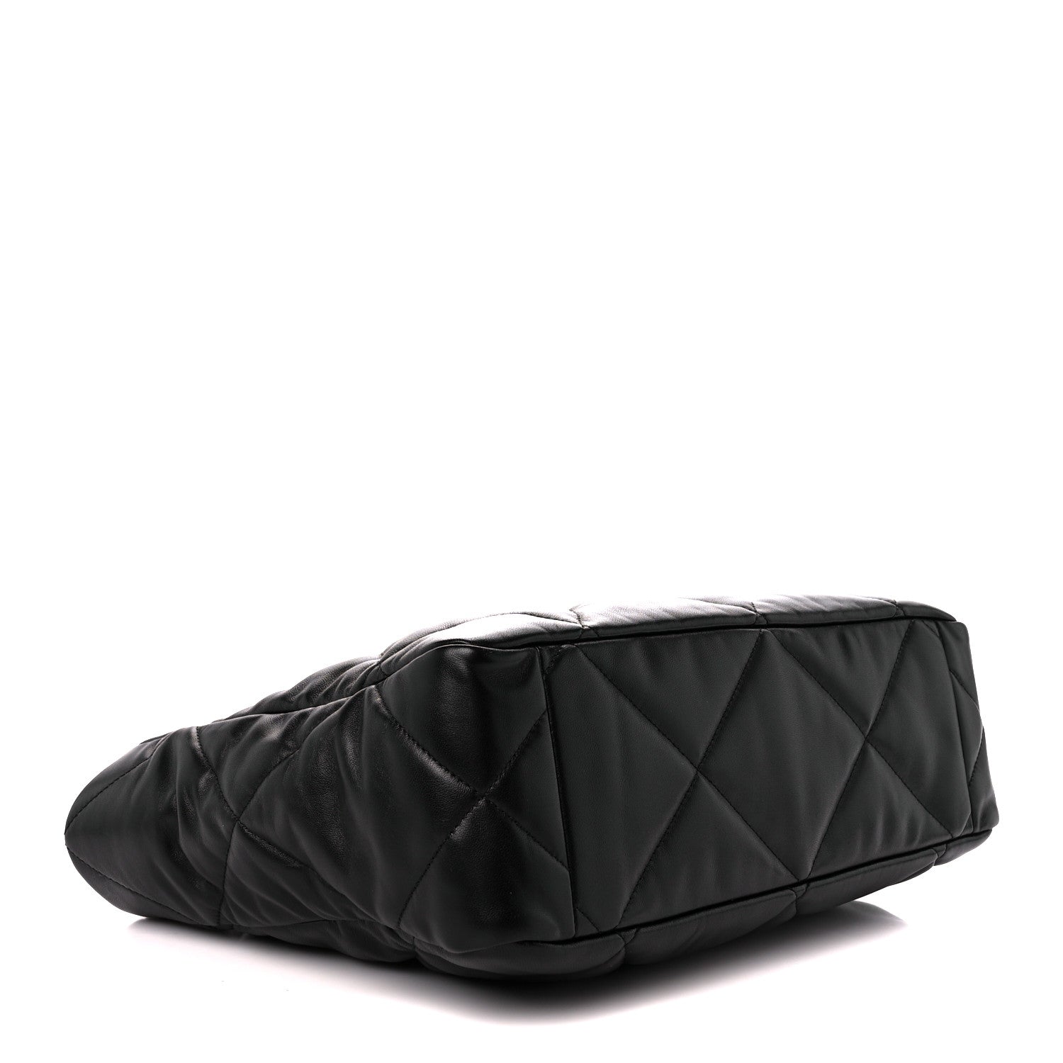 Chanel Lambskin Quilted Chanel 19 East West Shopping Bag Black 4 of 10