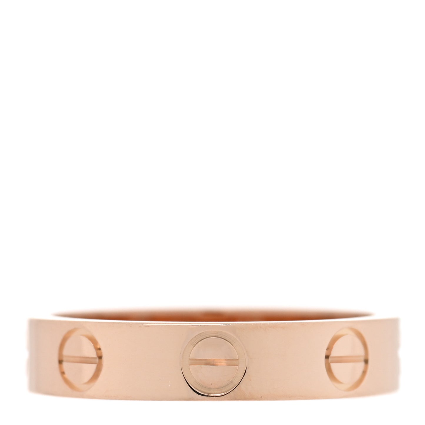 18K Pink Gold 3.5mm LOVE Wedding Band Ring 48 4.5