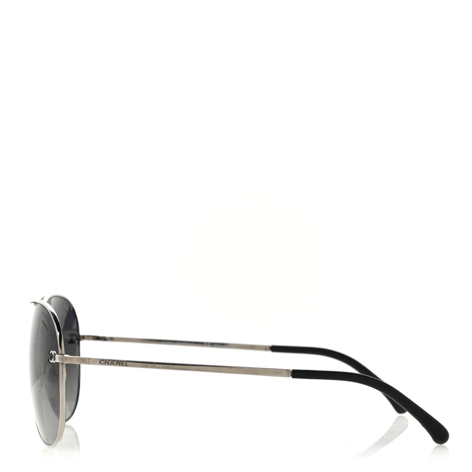 Chanel Metal Polarized Aviator CC Sunglasses 4189-T-Q Gold 2 of 8