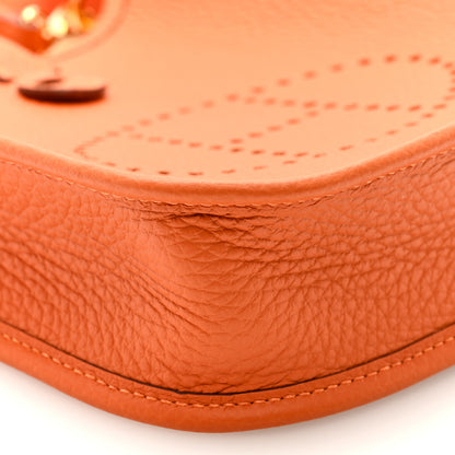 Hermes Taurillon Clemence Evelyne TPM Orange 7 of 9
