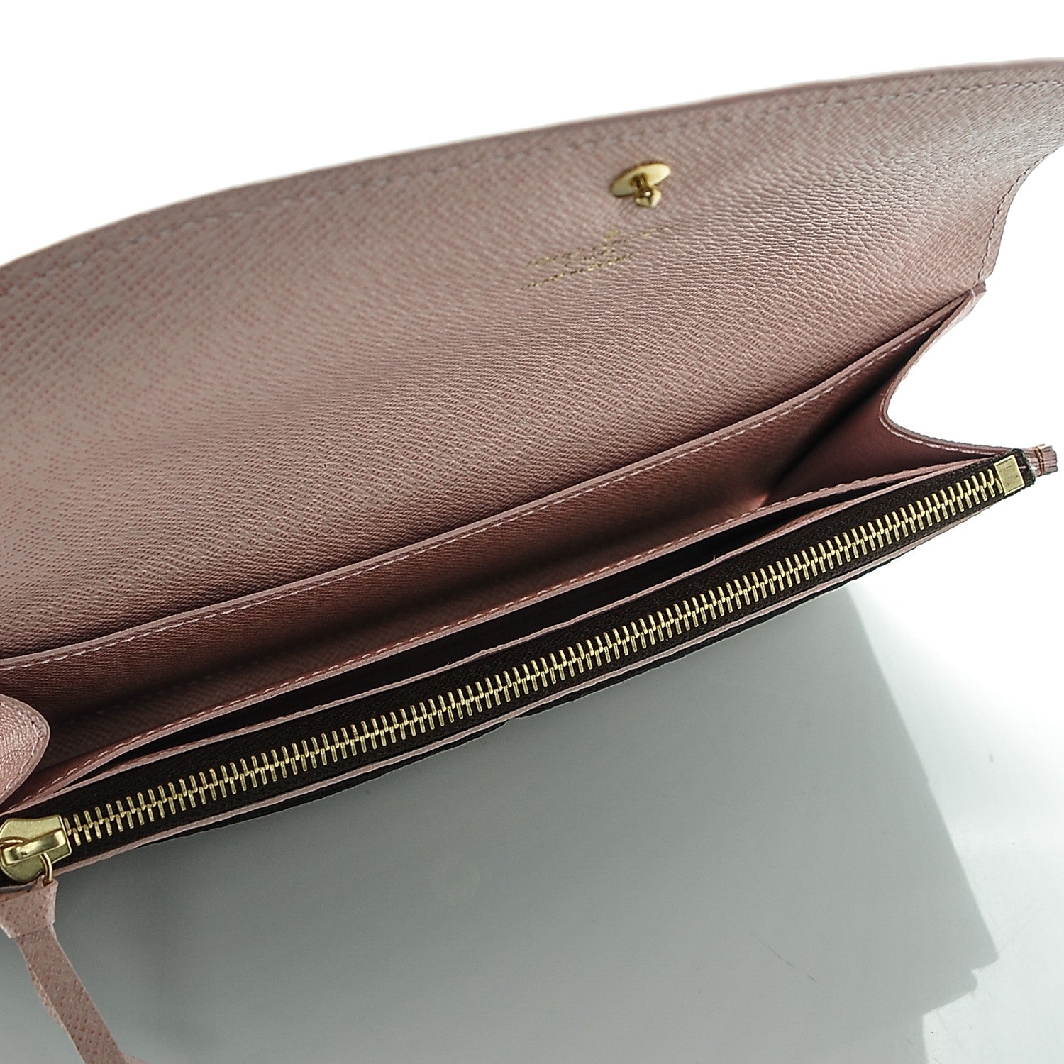Louis Vuitton Damier Ebene Caissa Wallet Rose Ballerine 6 of 6