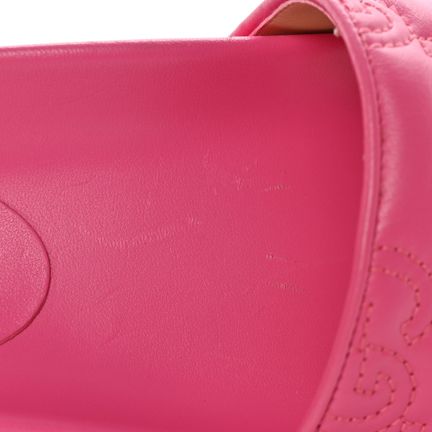 Nappa GG Matelasse Flat Slide Sandals 35 Bon Bon