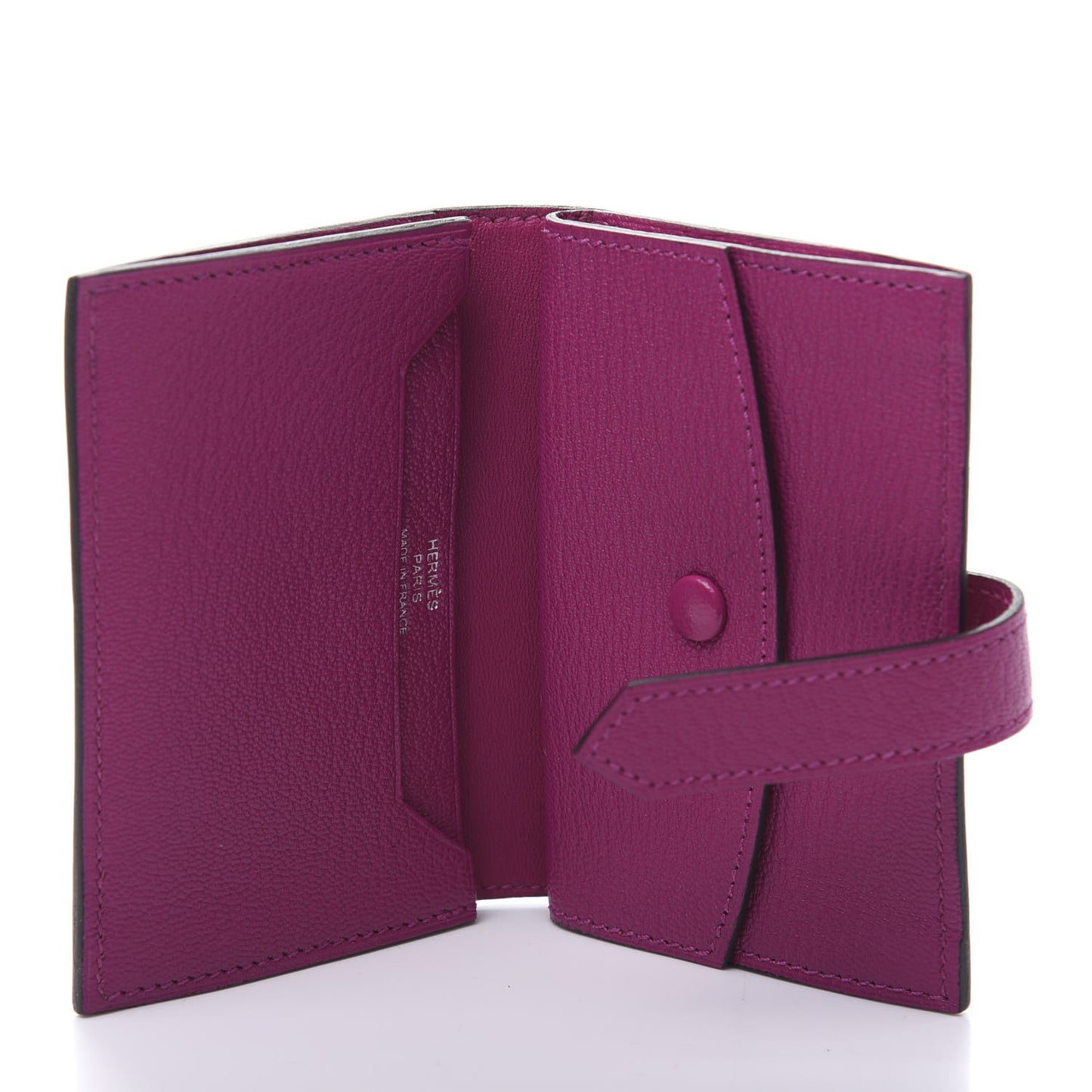 Chevre Mysore Mini Bearn Wallet Rose Pourpre