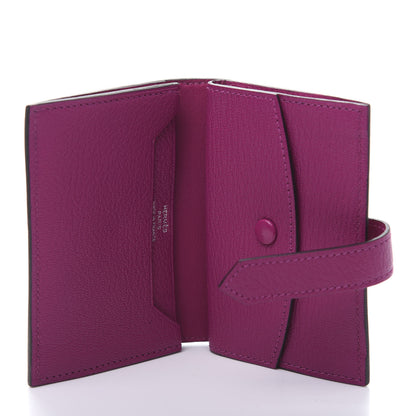 Hermes Chevre Mysore Mini Bearn Wallet Rose Pourpre 5 of 8
