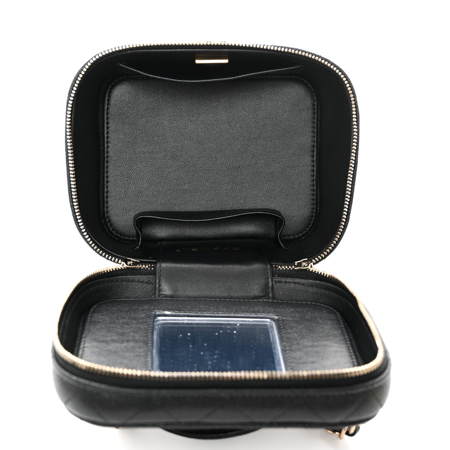 Chanel Caviar Quilted Small Top Handle Vanity Case With Chain Black 5 of 11