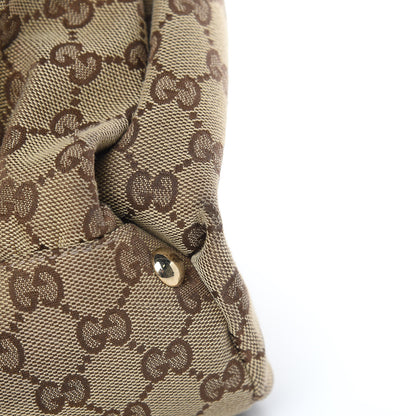 Gucci Monogram Large D Gold Hobo Dark Brown 10 of 16