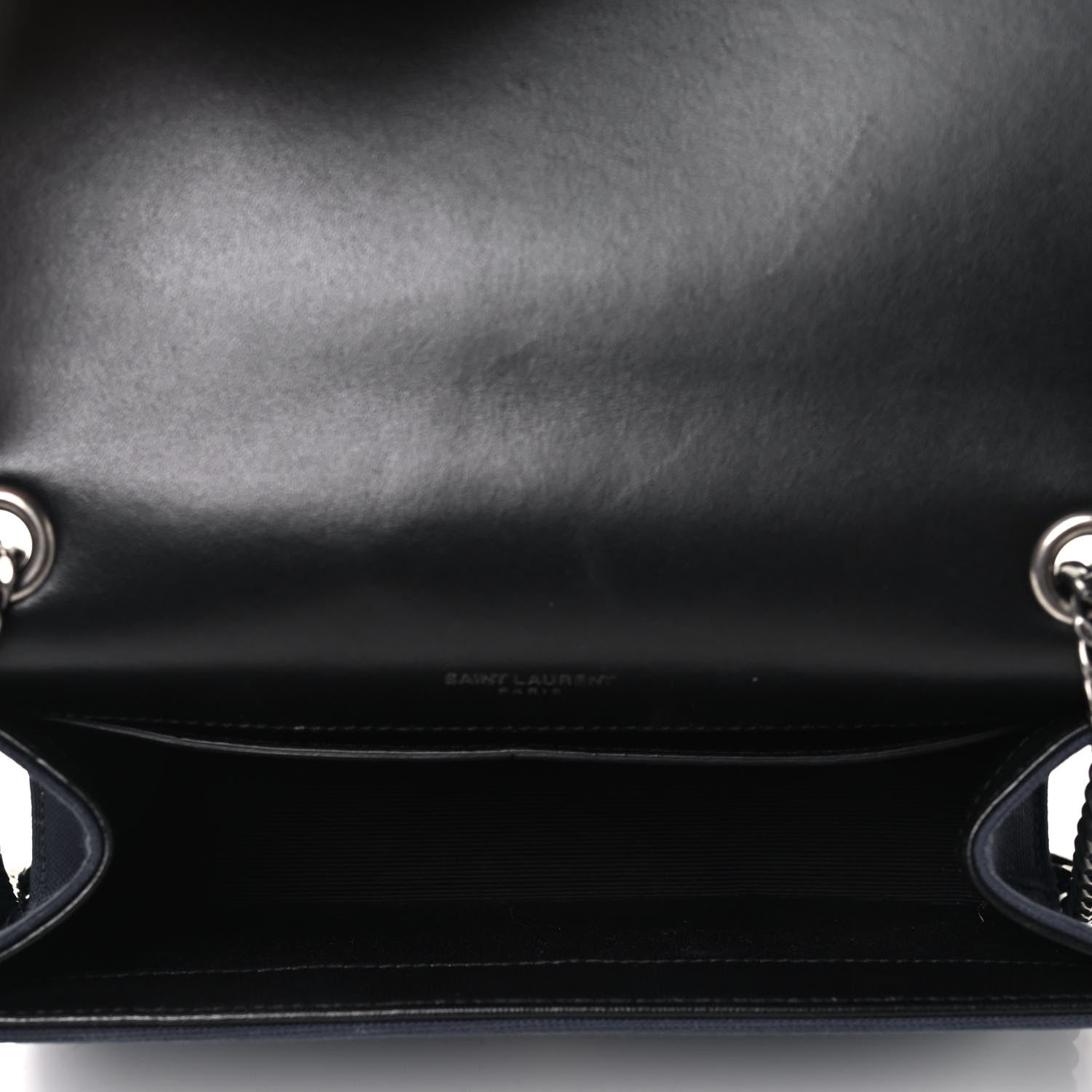 Saint Laurent Canvas Embroidered Stars Small Monogram Kate Satchel Blue Bianco 4 of 4