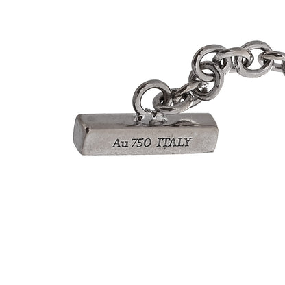 Tiffany 18K White Gold Diamond T Smile Bracelet 4 of 5