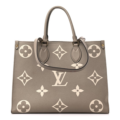Louis Vuitton Empreinte Monogram Giant Onthego MM Tourterelle Creme 1 of 20