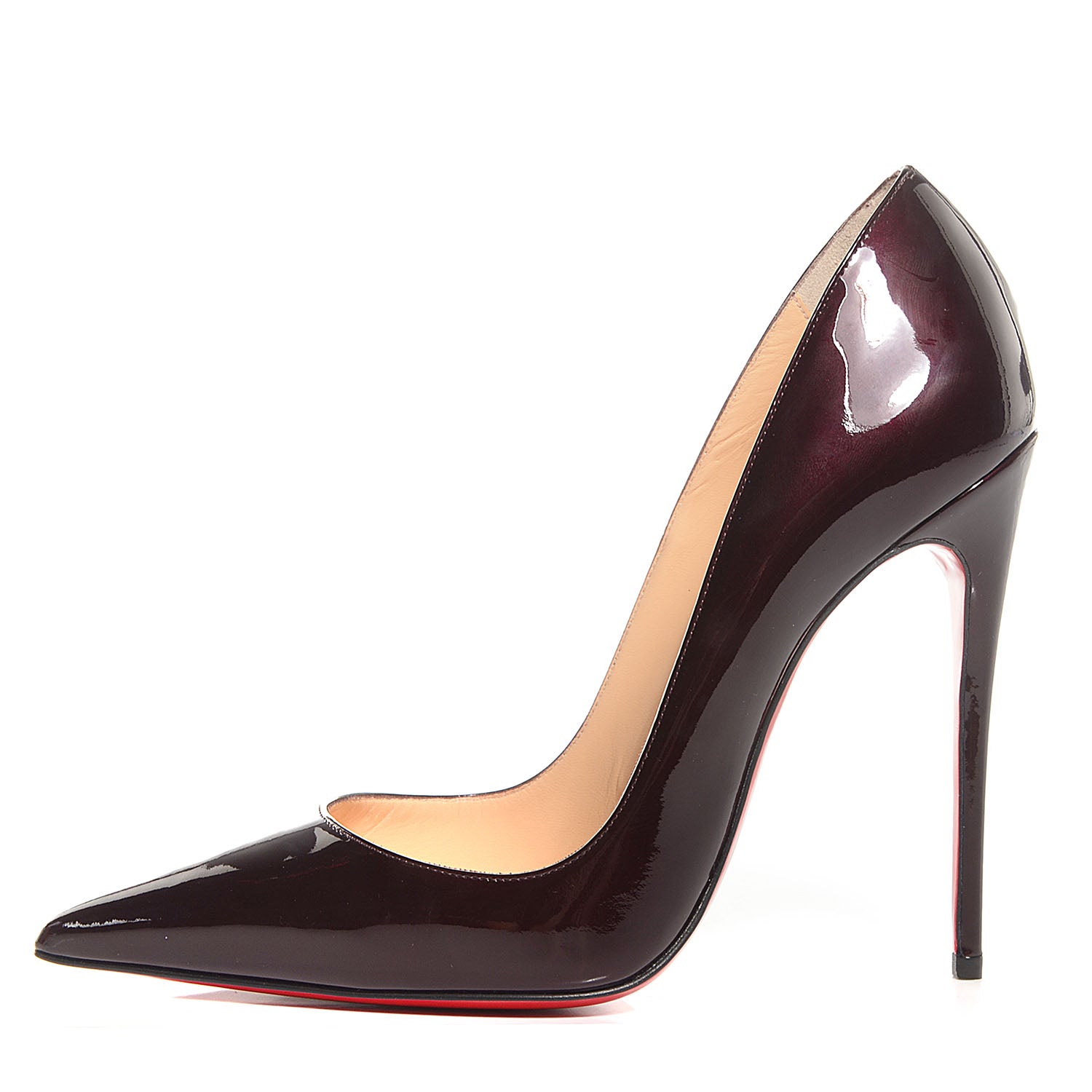 Christian Louboutin Metal Patent So Kate 120 Pumps 38 Rouge Noir 1 of 7