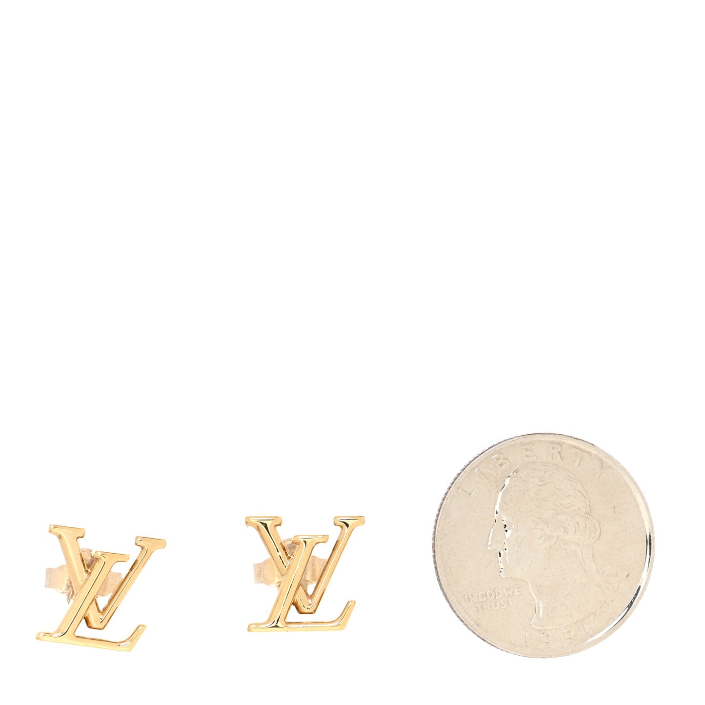 Metal LV Iconic Earrings Gold
