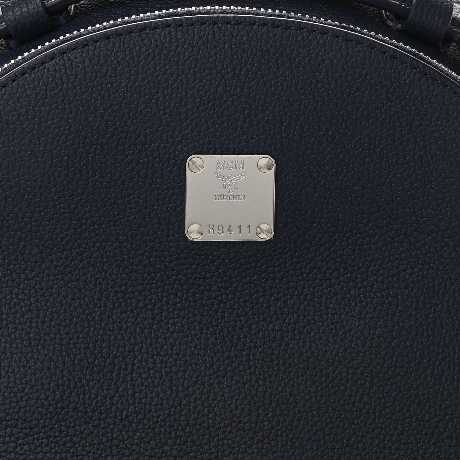 MCM Calfskin Visetos Floral Leopard Klassik Small Stark Backpack Blue Black 6 of 8