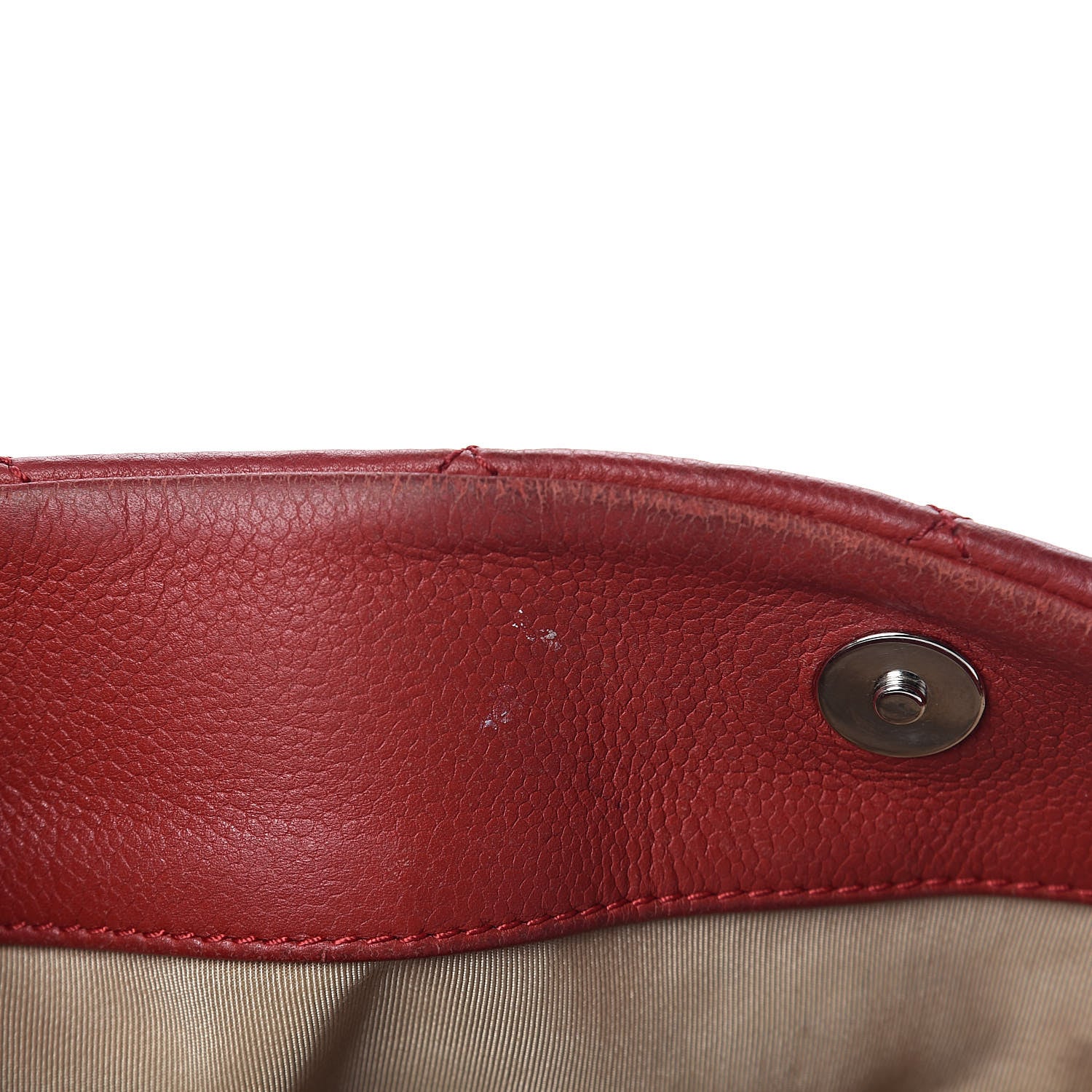 Chanel Caviar Quilted Expandable Zip Shoulder Bag Red 17 of 22