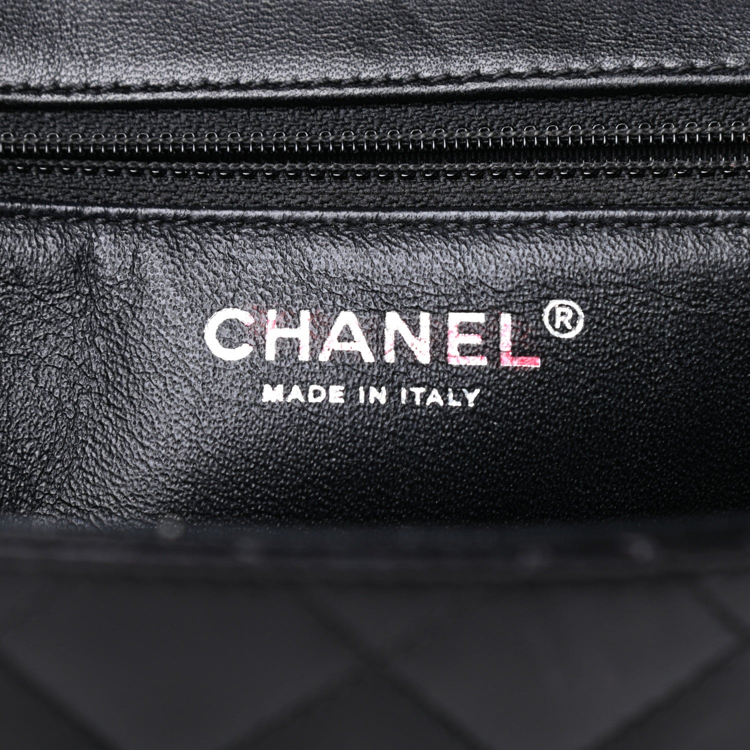 Chanel Lambskin Quilted Large Classic Twist Crescent Flap Black Burgundy 6 of 9